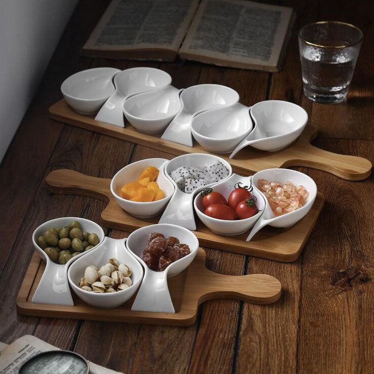 Creative Separated Ceramic Serving Tray