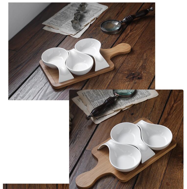 Creative Separated Ceramic Serving Tray