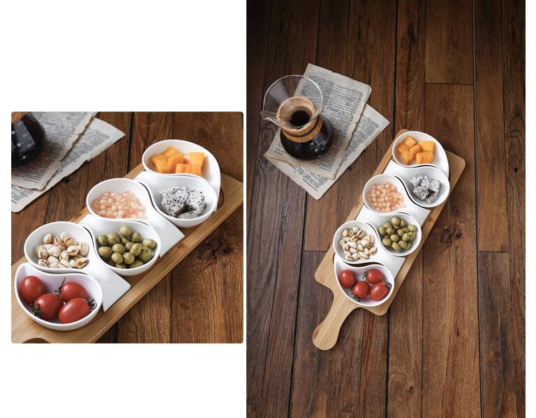 Creative Separated Ceramic Serving Tray