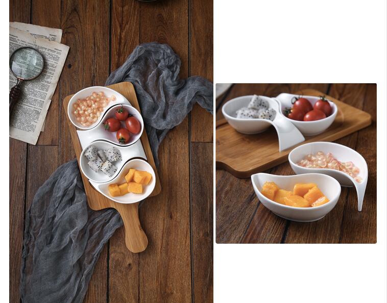 Creative Separated Ceramic Serving Tray