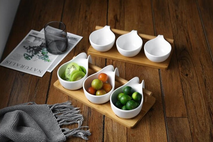 Creative Separated Ceramic Serving Tray