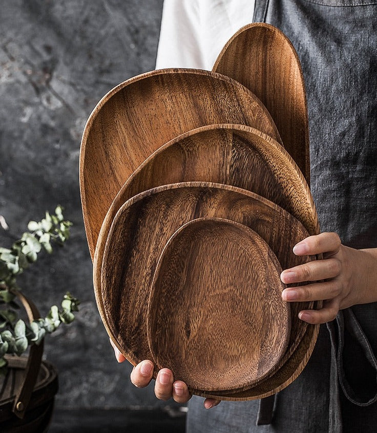 Whole Lovesickness Irregular Acacia Solid Wood Plates