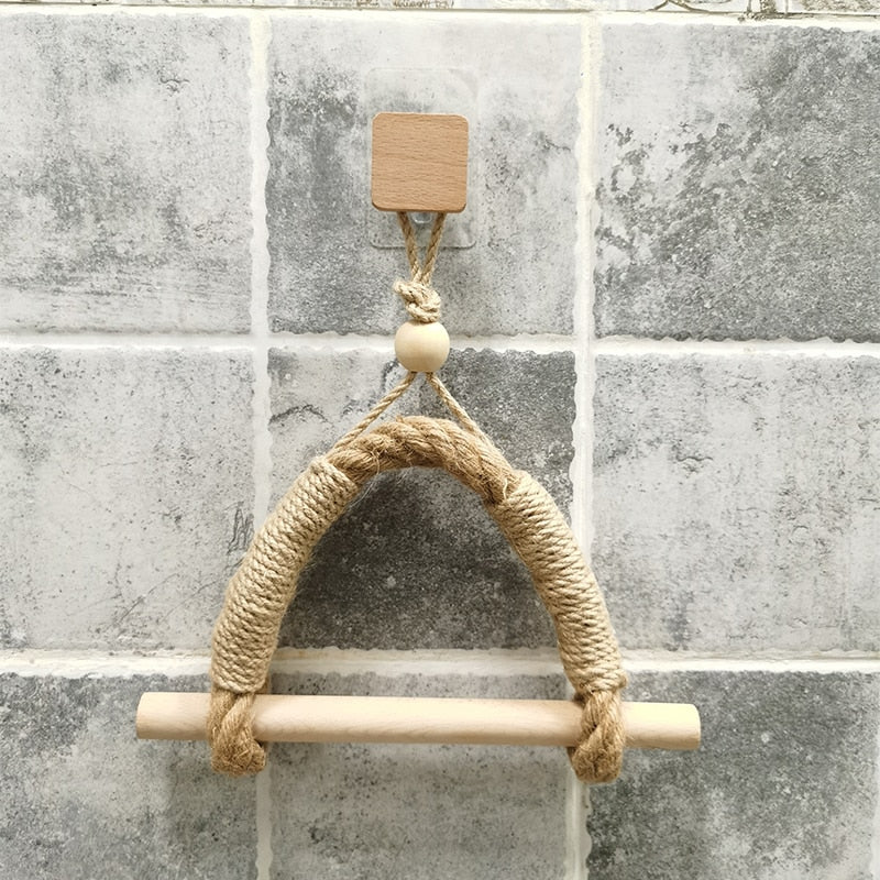 Nordic Wall-mounted Wooden Tissue Holder