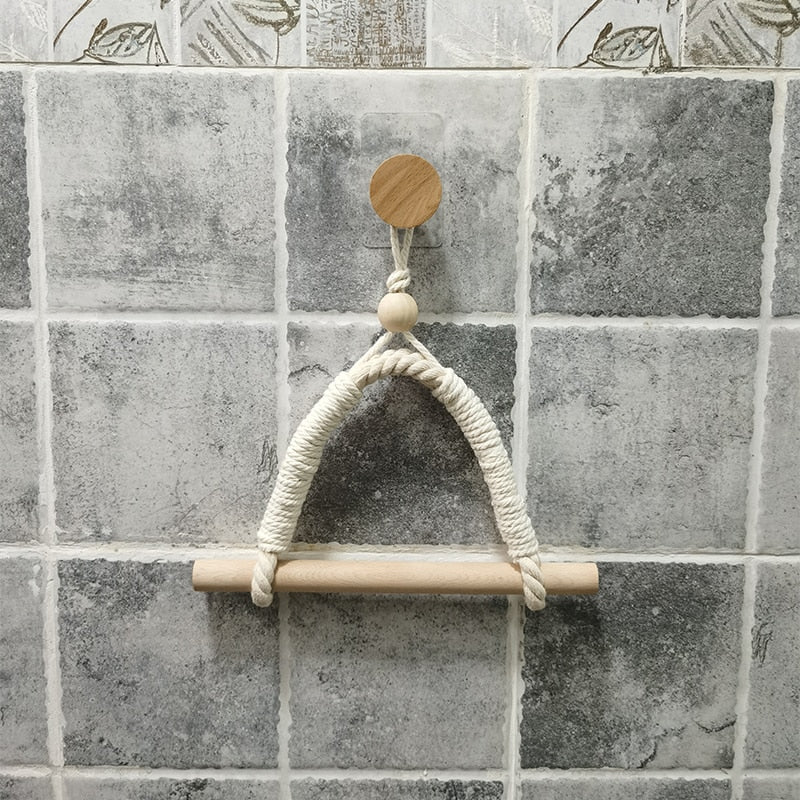 Nordic Wall-mounted Wooden Tissue Holder