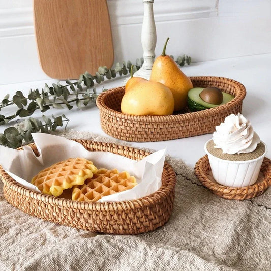 Handmade Rattan Wicker Baskets