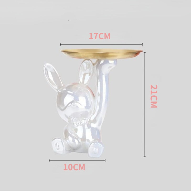 Space Rabbit Storage Tray Statue