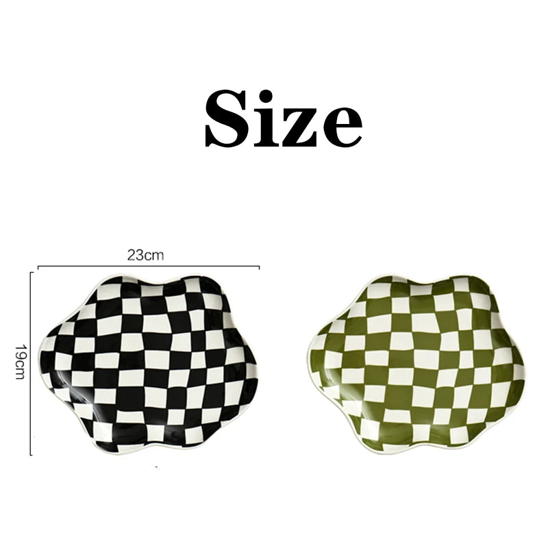 Nordic Ceramic Checkerboard Tray