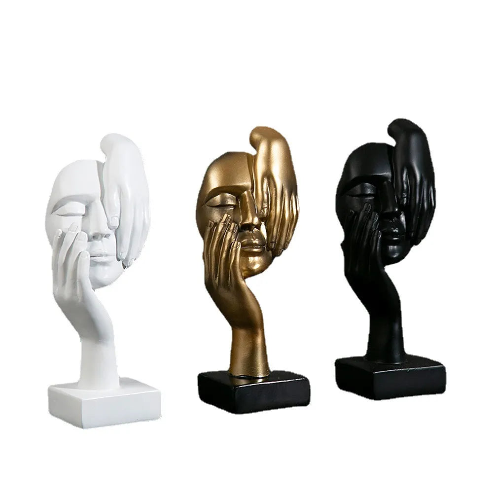 Resin Abstract Mask Sculptures