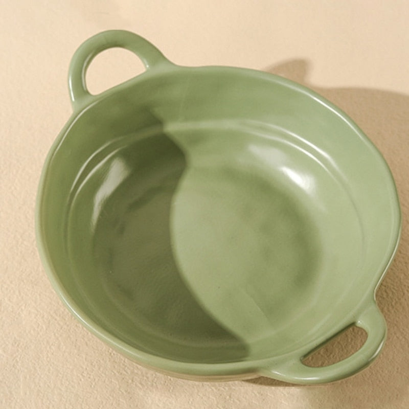 Ceramic Serving Bowl With Handles