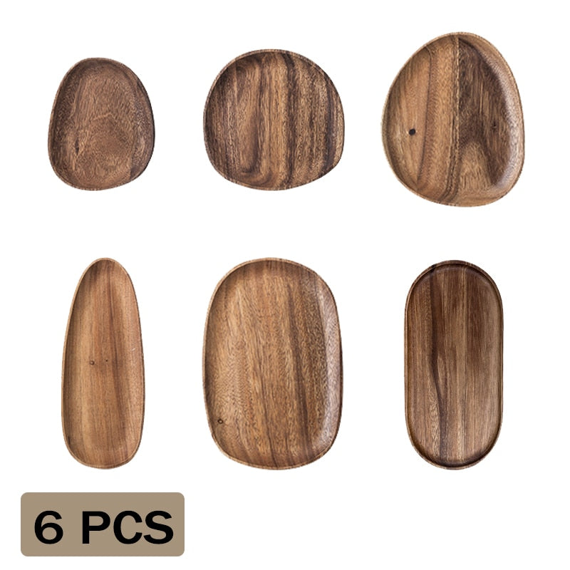 Whole Lovesickness Irregular Acacia Solid Wood Plates