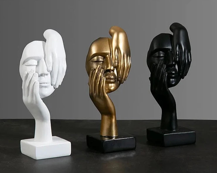 Resin Abstract Mask Sculptures