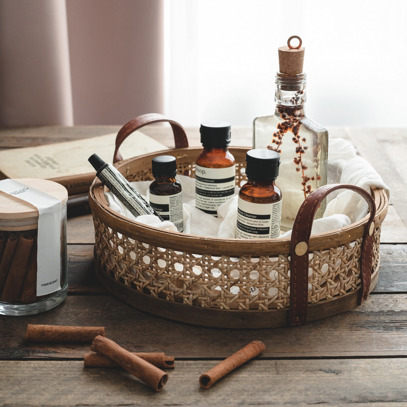 Rattan Woven Tray with Handles