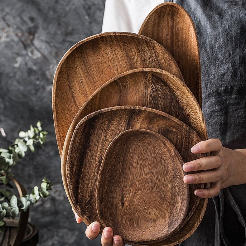 Whole Lovesickness Irregular Acacia Solid Wood Plates