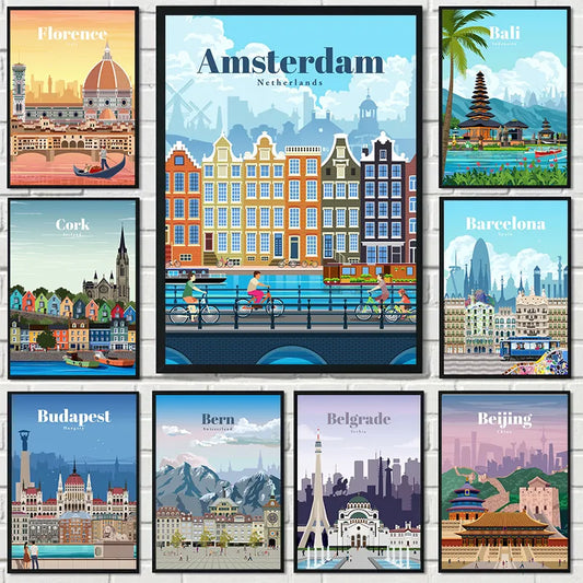 Travel The World Canvas Prints