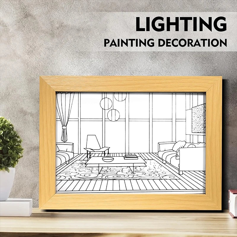 Decorative LED Painting Table Lamp