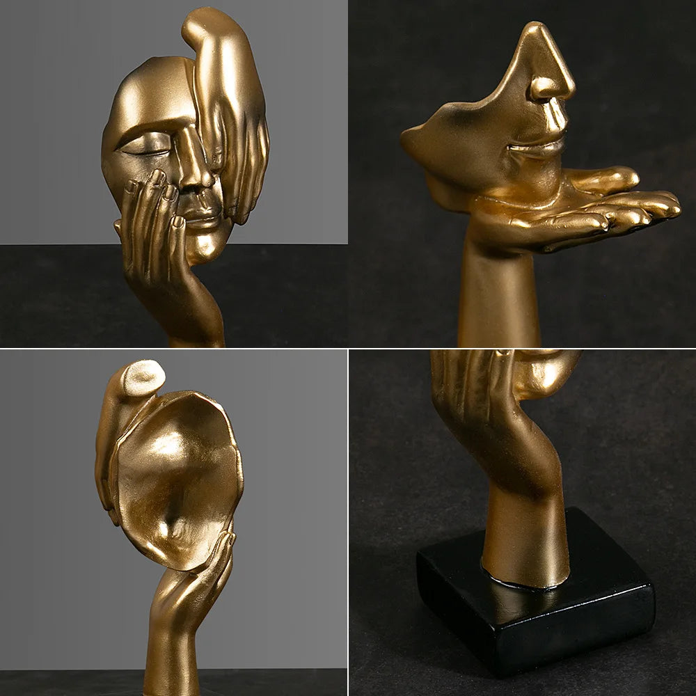 Resin Abstract Mask Sculptures