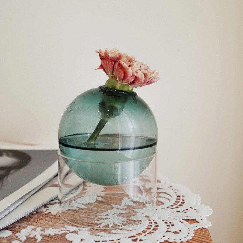 Nordic Bubble Glass Hydroponic Flower Vase