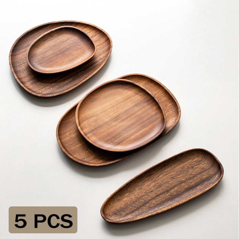 Whole Lovesickness Irregular Acacia Solid Wood Plates