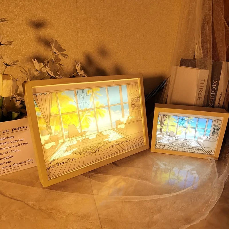 Decorative LED Painting Table Lamp