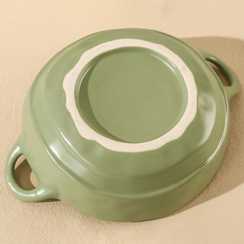 Ceramic Serving Bowl With Handles