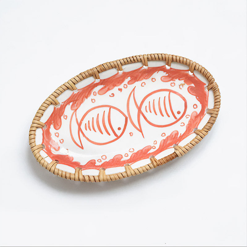 Japanese Tableware Rattan Woven Plate