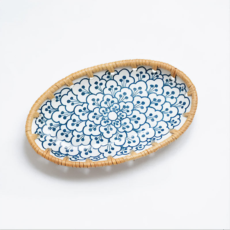 Japanese Tableware Rattan Woven Plate