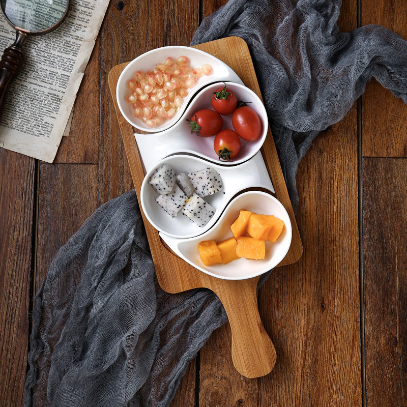 Creative Separated Ceramic Serving Tray