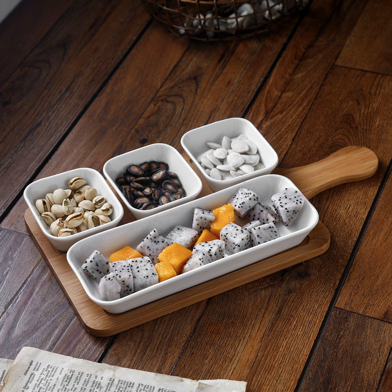 Creative Separated Ceramic Serving Tray