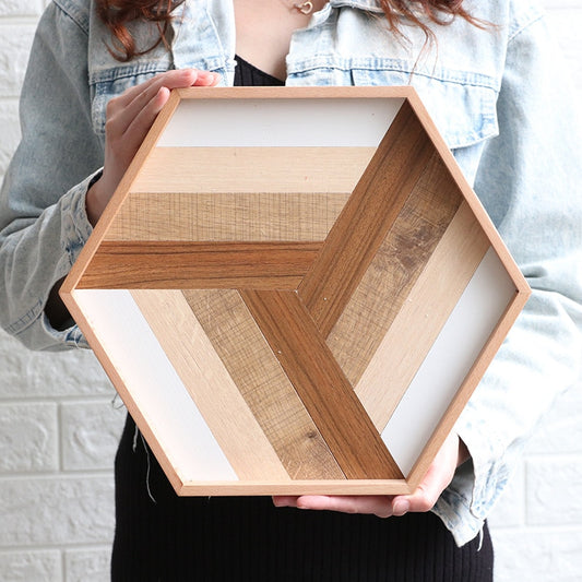 Nordic Hexagonal Wooden Serving Tray