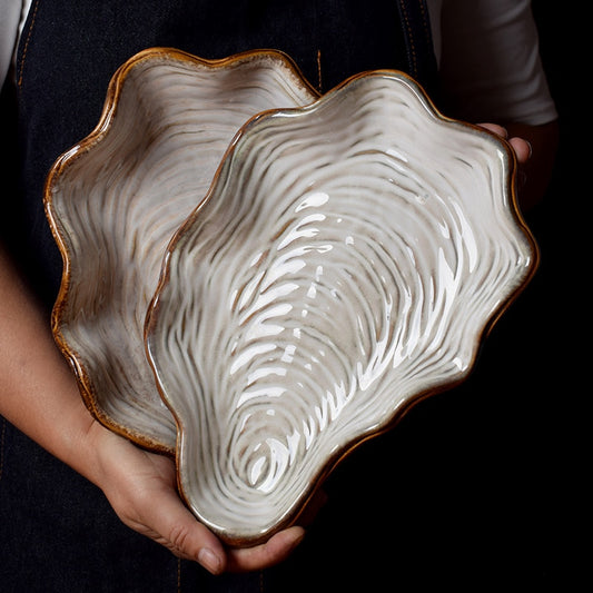 Creative Irregular Shell Shaped Ceramic Plates