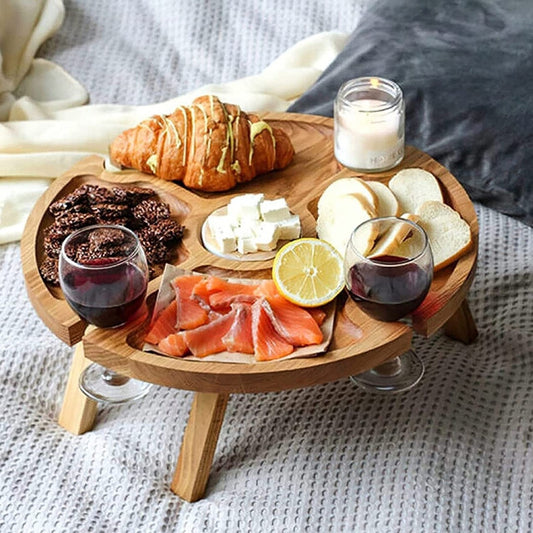 Wooden Outdoor Portable Snack Table