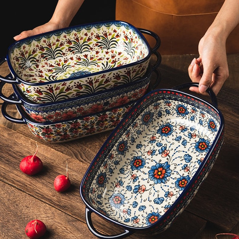 Polish Double-eared Rectangular Baking Pan