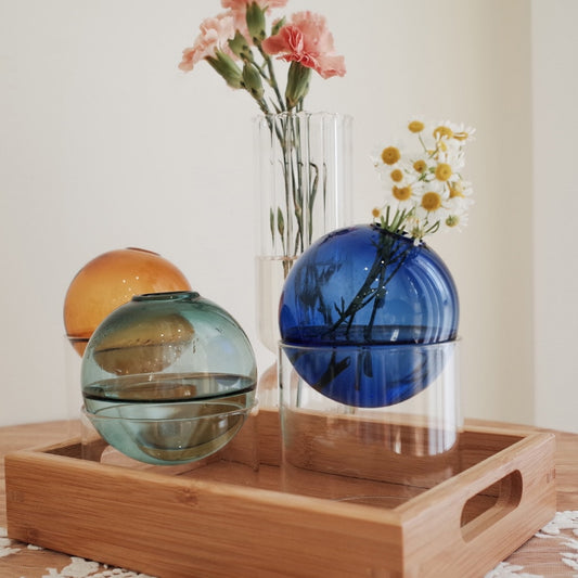 Nordic Bubble Glass Hydroponic Flower Vase