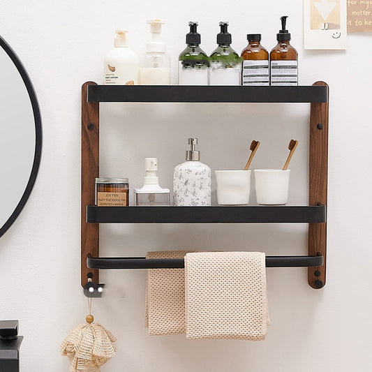 Single/Double Wall Mounted Square Shelves Storage Rack