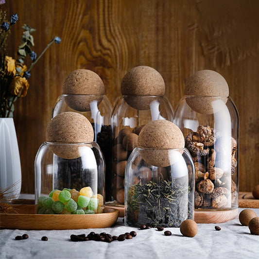 Ball Cork Lid Glass Sealed Jars